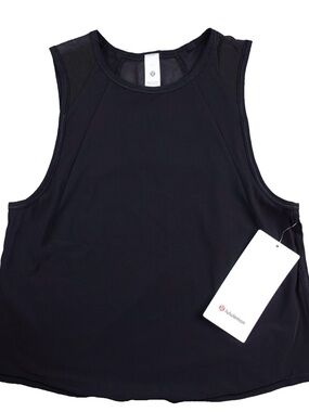 lululemon Black Sculpt Tank  with beautiful trim NWT